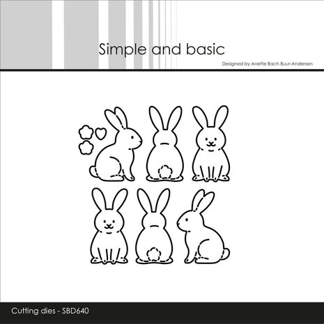 Simple and Basic Easter Bunnies Metal Dies (SBD640)
