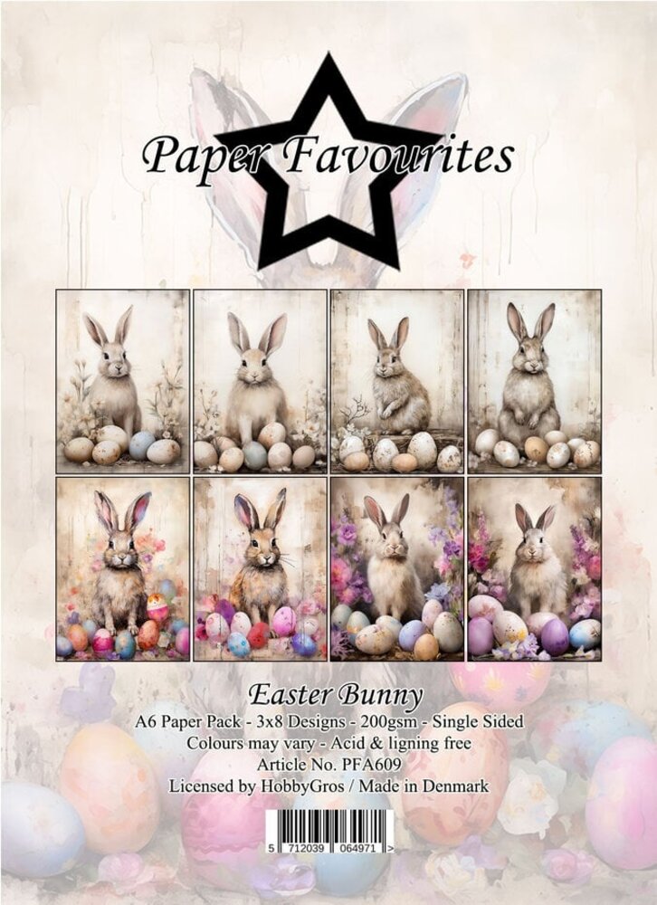 Paper Favourites Easter Bunny A6 Paper Pack (PFA609)