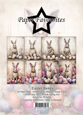 Paper Favourites Easter Bunny A6 Paper Pack (PFA609)