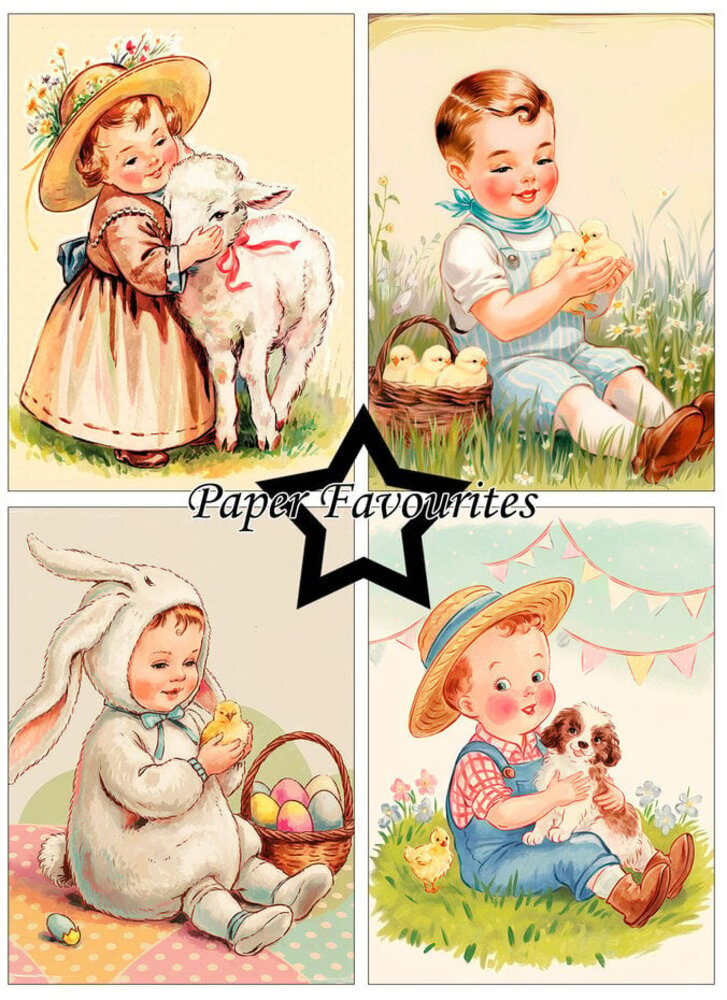 Paper Favourites Vintage Easter A6 Paper Pack (PFA612)