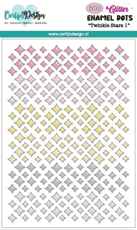 Carlijn Design Glitter Enamel Dots Twinkle Stars 1 (CDED-0015)