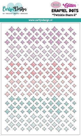 Carlijn Design Glitter Enamel Dots Twinkle Stars 2 (CDED-0016)
