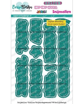 Carlijn Design Snijmallen Outline Verjaardagswensen (CDSN-0359)