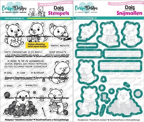 Carlijn Design Handwerk Helden Stamp & Die DUO (CDST-0165/CDSN-0355)