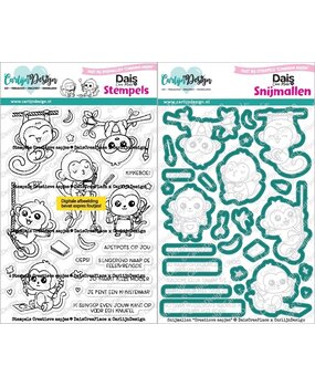Carlijn Design Creatieve Aapjes Stamp & Die DUO (CDST-0166/CDSN-0356)