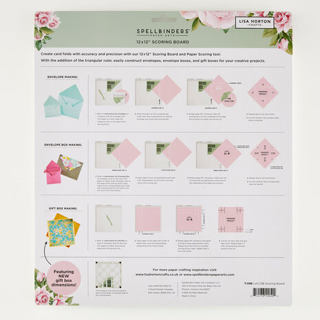 Spellbinders Lisa Horton Crafts Special Edition 12x12 Inch Scoring Board (T-096)