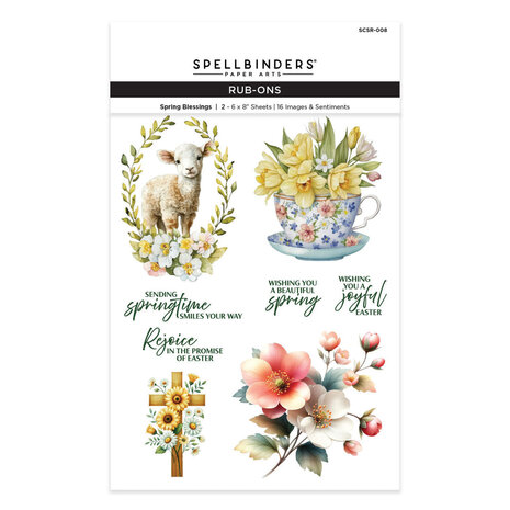 Spellbinders Rub-On Sheets Spring Blessings (SCSR-008) Spellbinders Rub-On Sheets Spring Blessings (SCSR-008)
