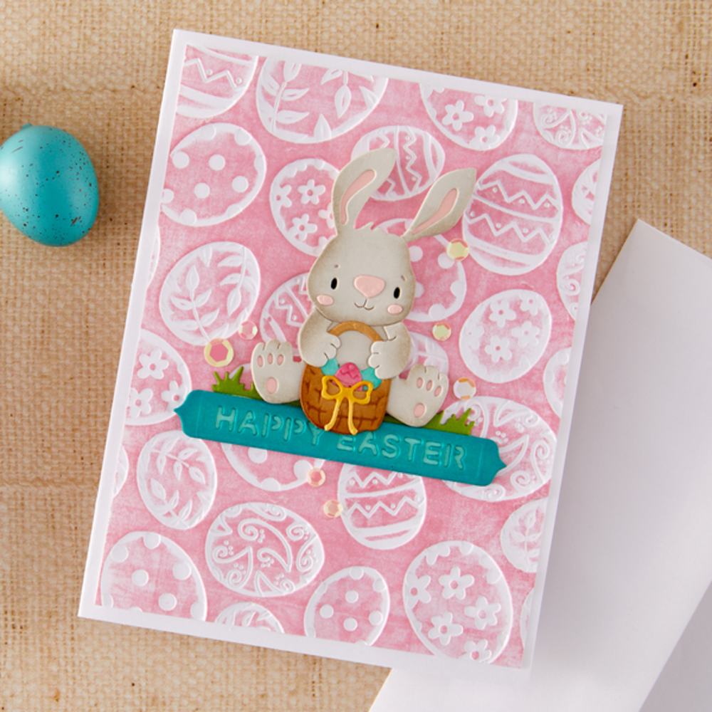 Spellbinders Happy Spring Ornate Eggs 3D Embossing Folder (E3D-169)