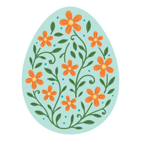 Spellbinders Happy Spring In Bloom Egg Dies (S5-751)