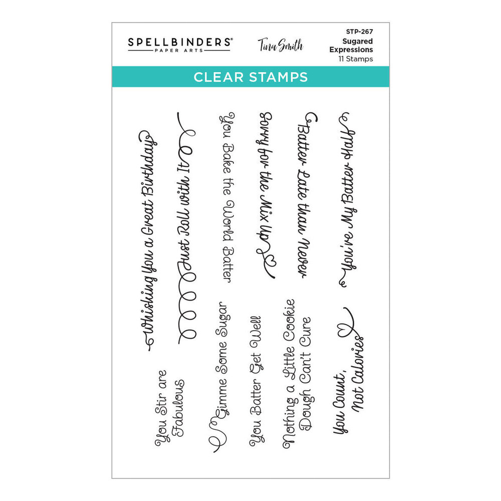 Spellbinders Make It & Bake It Sugared Expressions Clear Stamp (STP-267)
