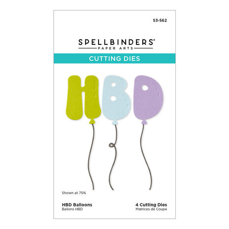 Spellbinders Aged to Perfection HBD Balloons Dies (S3-562)