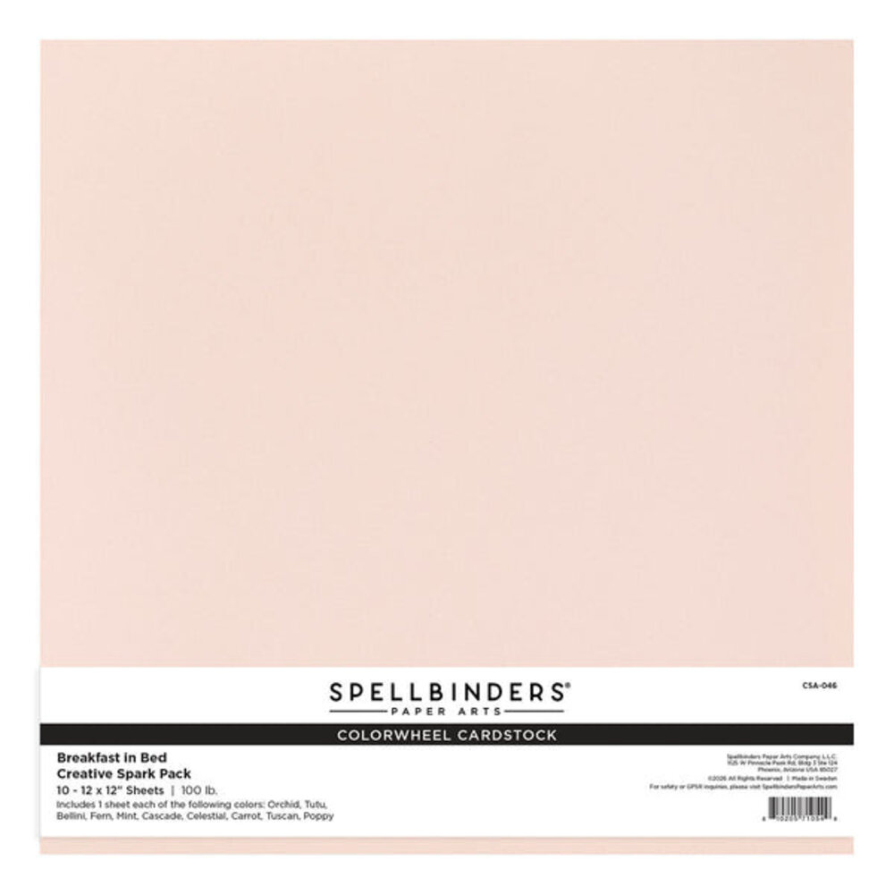 Spellbinders PRE-ORDER Breakfast in Bed ColorWheel Cardstock 12x12 Inch Creative Spark (CSA-046)