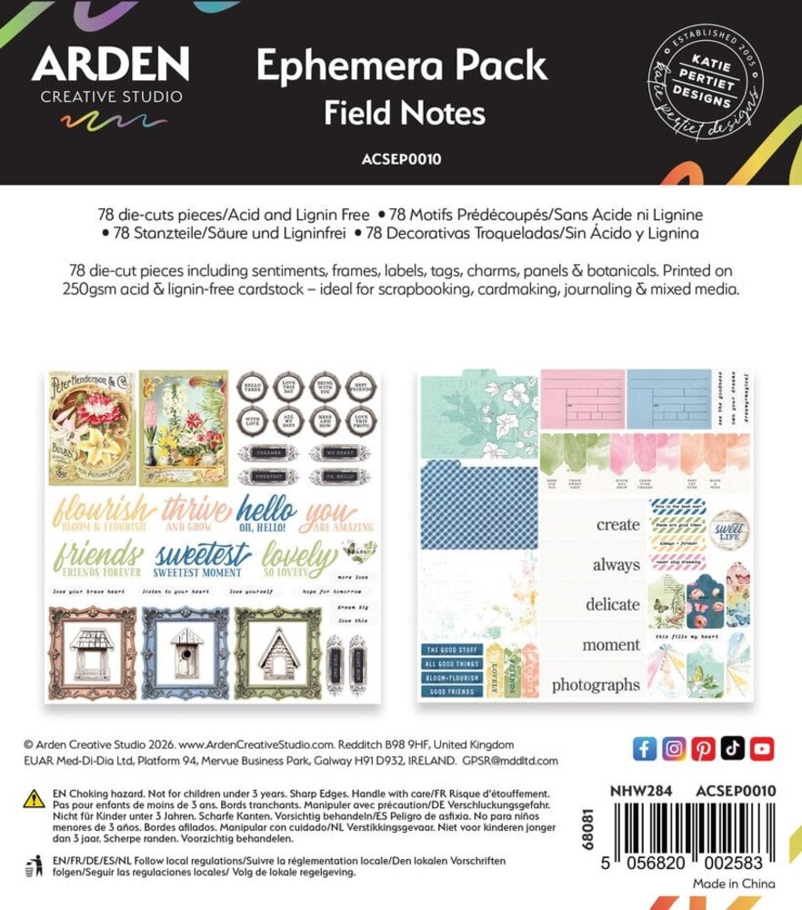 Arden Creative Studio Field Notes Ephemera Pack (ACSEP0010)