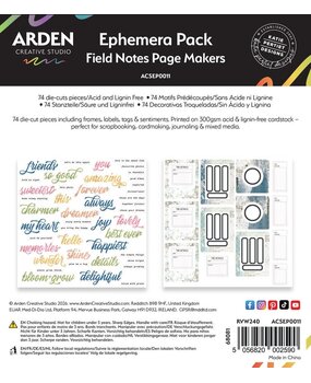 Arden Creative Studio Field Notes Page Makers Ephemera Pack (ACSEP0011)
