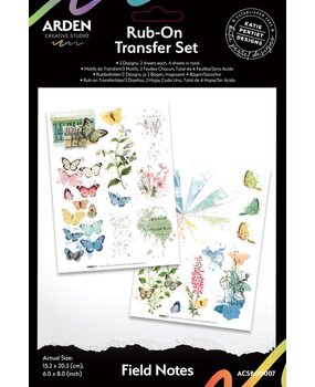 Arden Creative Studio Field Notes 6x8 Inch Rub-On Transfer Set (ACSRO0007)