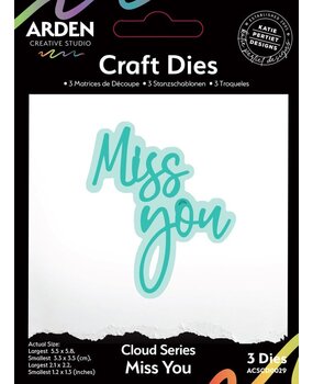 Arden Creative Studio Field Note Sentiment Cloud Miss You Die Set (ACSCD0029)