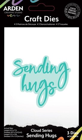 Arden Creative Studio Field Notes Sentiment Cloud Sending Hugs Die Set (ACSCD0031)