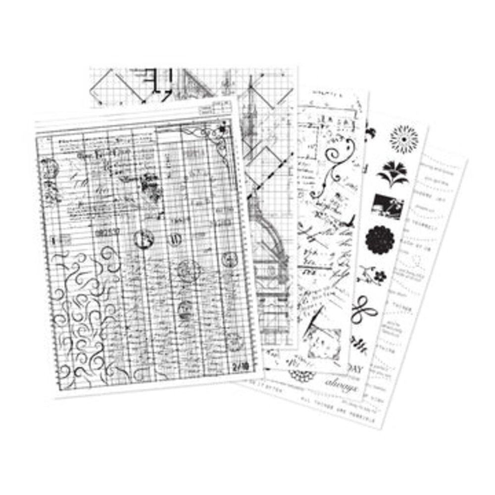 Hero Arts Spring Meadow Hero Transfers Grids & Icons Mixed Media (RT141)