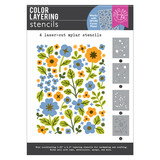 Hero Arts Spring Meadow Meadow Blooms Color Layering Stencil (SA293)