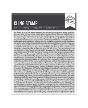 Hero Arts Spring Meadow Cling Stamp Birdsong Script (CG949)