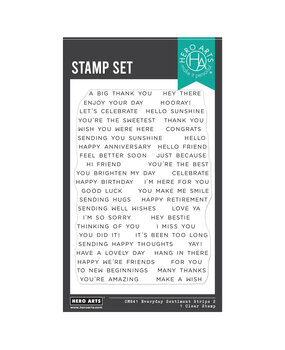 Hero Arts Spring Meadow Clear Stamp Set Everyday Sentiment Strips 2 (CM841)