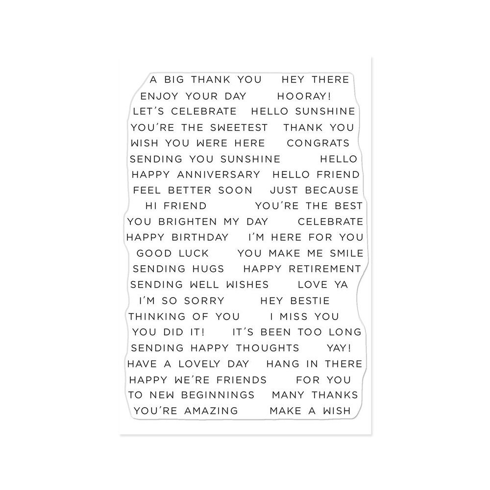 Hero Arts Spring Meadow Clear Stamp Set Everyday Sentiment Strips 2 (CM841)