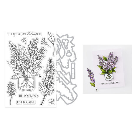 Hero Arts Spring Meadow Stamps & Dies No One Lilac You (DC344)