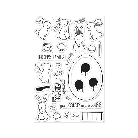 Hero Arts Eggstra Special Clear Stamp Set Color My World (CM843)