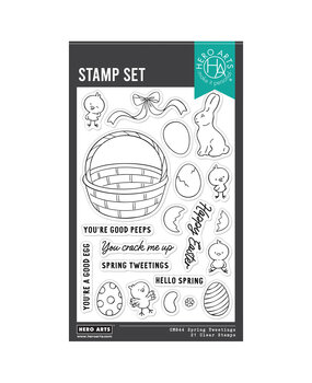 Hero Arts Eggstra Special Clear Stamp Set Spring Tweetings (CM844)