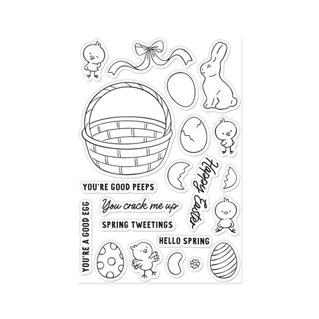 Hero Arts Eggstra Special Clear Stamp Set Spring Tweetings (CM844)