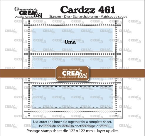Crealies Cardzz Dies Vierkant Postzegelvel Uma (CLCZ461)