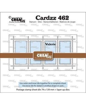 Crealies Cardzz Dies Vierkant Postzegelvel Valerie (CLCZ462)