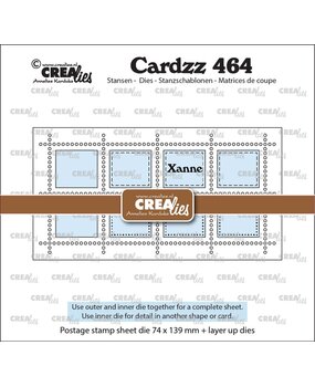 Crealies Cardzz Dies Mini Slimline Postzegelvel Xanne (CLCZ464)