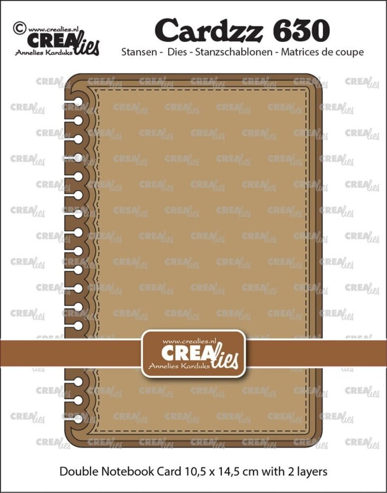Crealies Cardzz Dies Dubbele Kaart Notebook (CLCZ630)