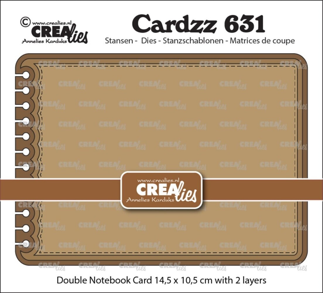 Crealies Cardzz Dies Dubbele Kaart Notebook (CLCZ631)