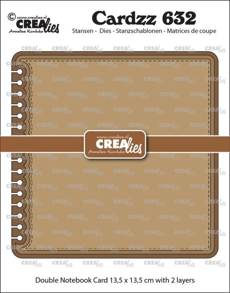 Crealies Cardzz Dies Dubbele Kaart Notebook (CLCZ632)