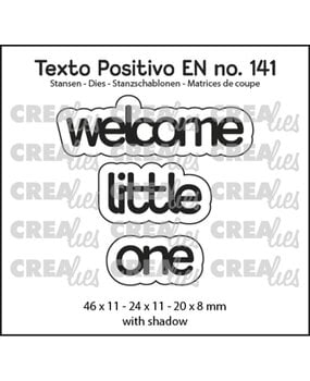 Crealies Texto Positivo Dies Welcome Little One (POSEN141)
