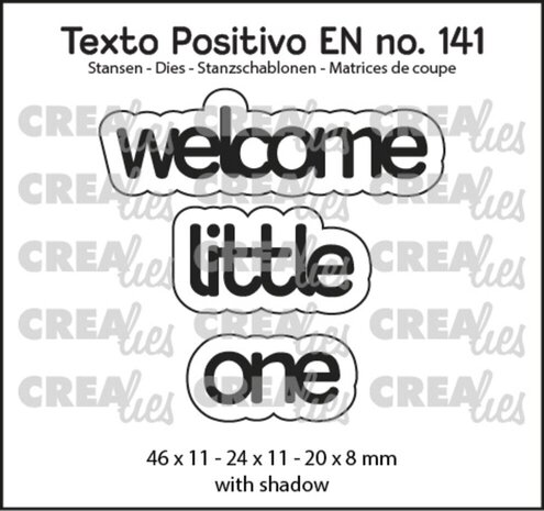Crealies Texto Positivo Dies Welcome Little One (POSEN141)