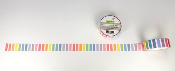 Lawn Fawn Vertical Pastel Rainbow Stripes Washi Tape (LF4020)