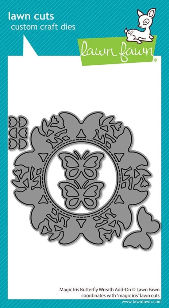 Lawn Fawn Magic Iris Butterfly Wreath Add-On Dies (LF4046)