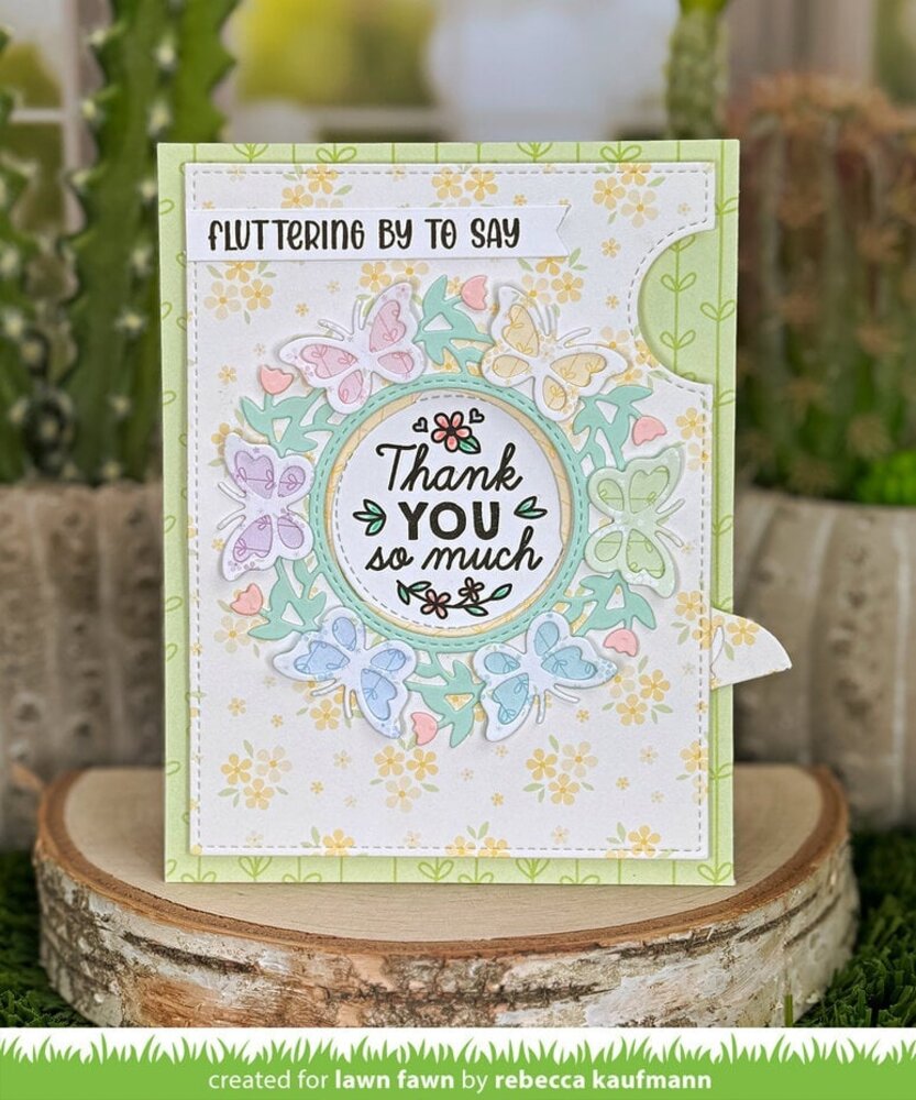 Lawn Fawn Magic Iris Butterfly Wreath Add-On Dies (LF4046)