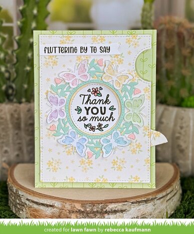 Lawn Fawn Magic Iris Butterfly Wreath Add-On Dies (LF4046)