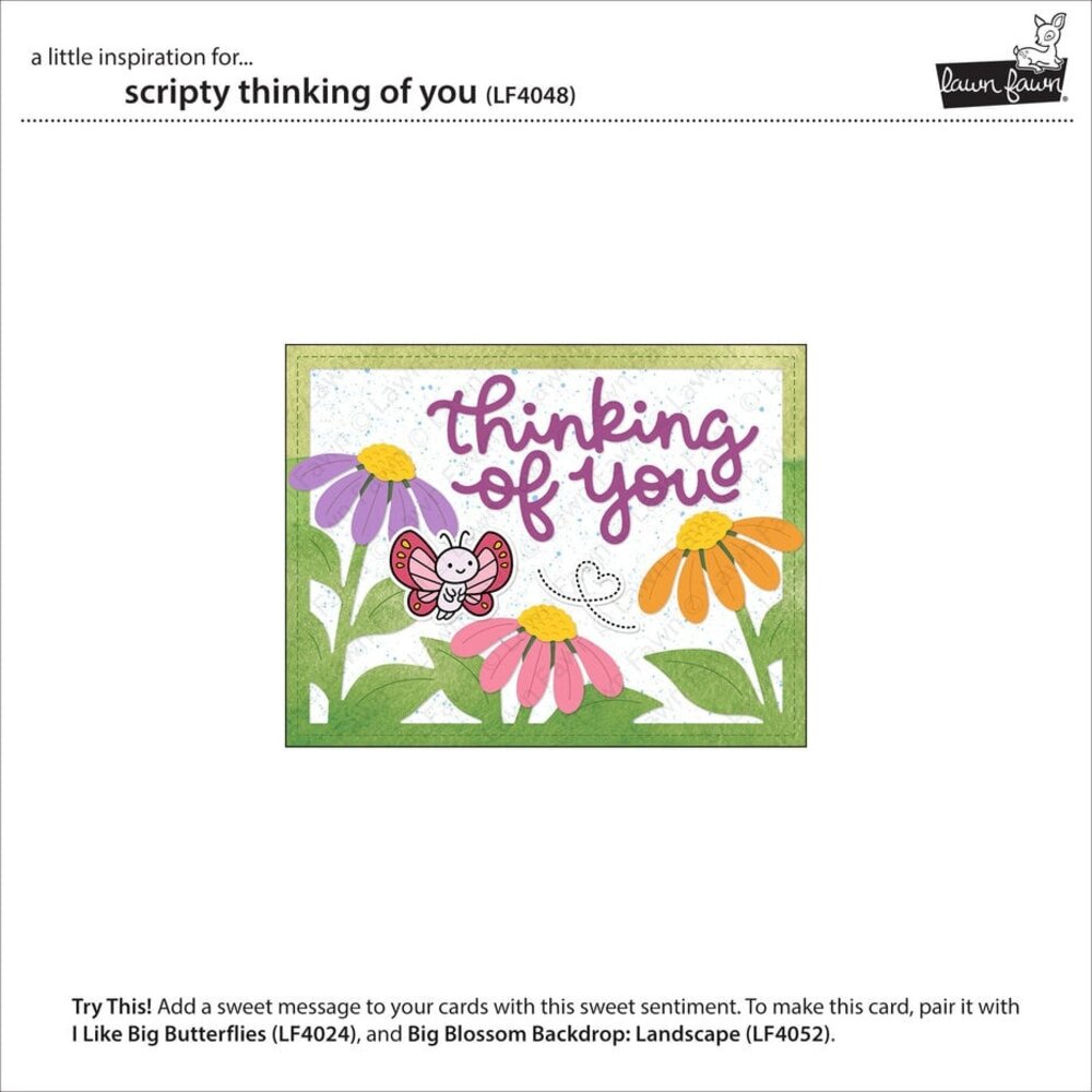 Lawn Fawn Scripty Thinking Of You Dies (LF4048)