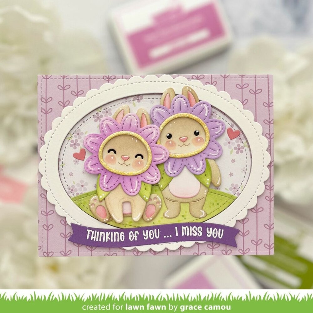 Lawn Fawn Stitched Scalloped Oval Stackables Dies (LF4050)