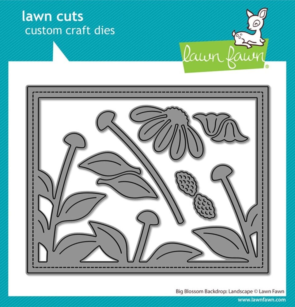 Lawn Fawn Big Blossom Backdrop Landscape Dies (LF4052)
