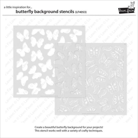 Lawn Fawn Butterfly Background Stencils (LF4053)