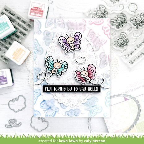 Lawn Fawn Butterfly Background Stencils (LF4053)