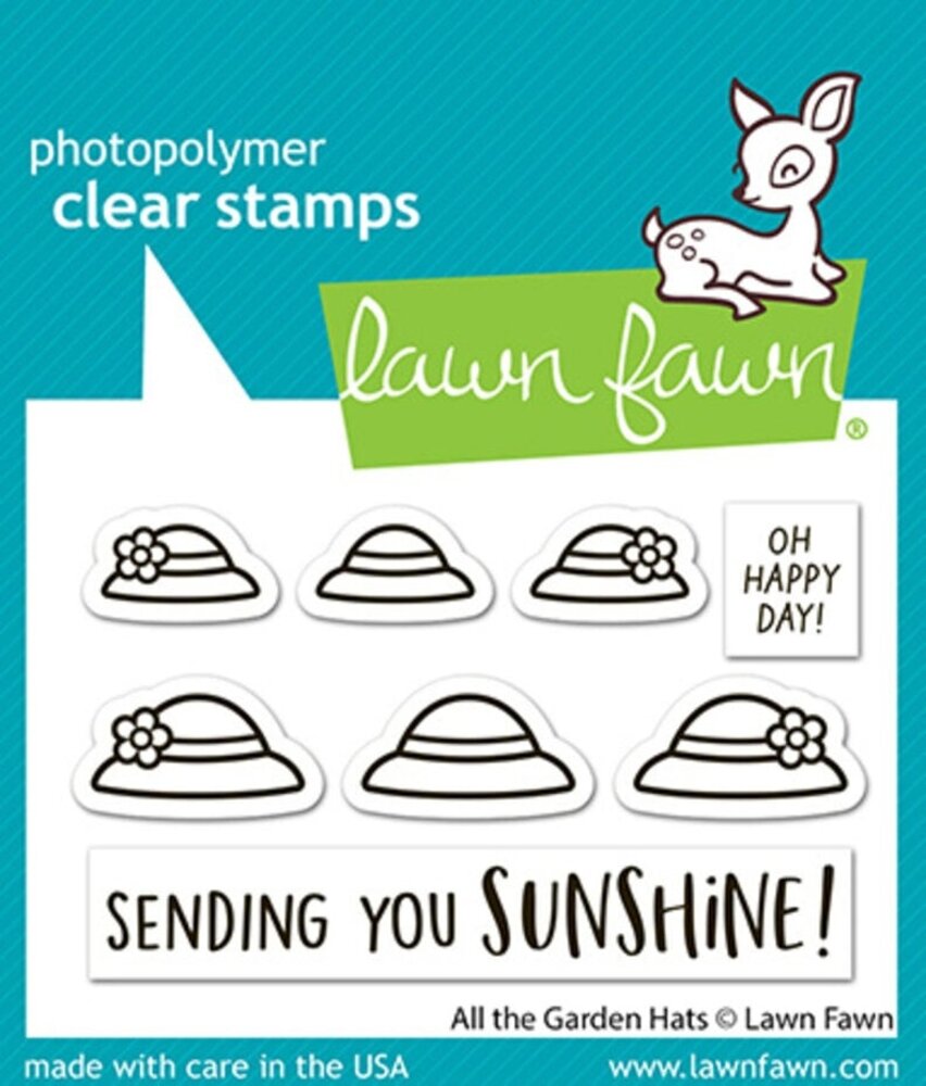 Lawn Fawn All The Garden Hats Clear Stamps (LF4034)
