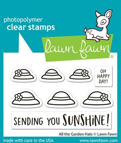 Lawn Fawn All The Garden Hats Clear Stamps (LF4034)