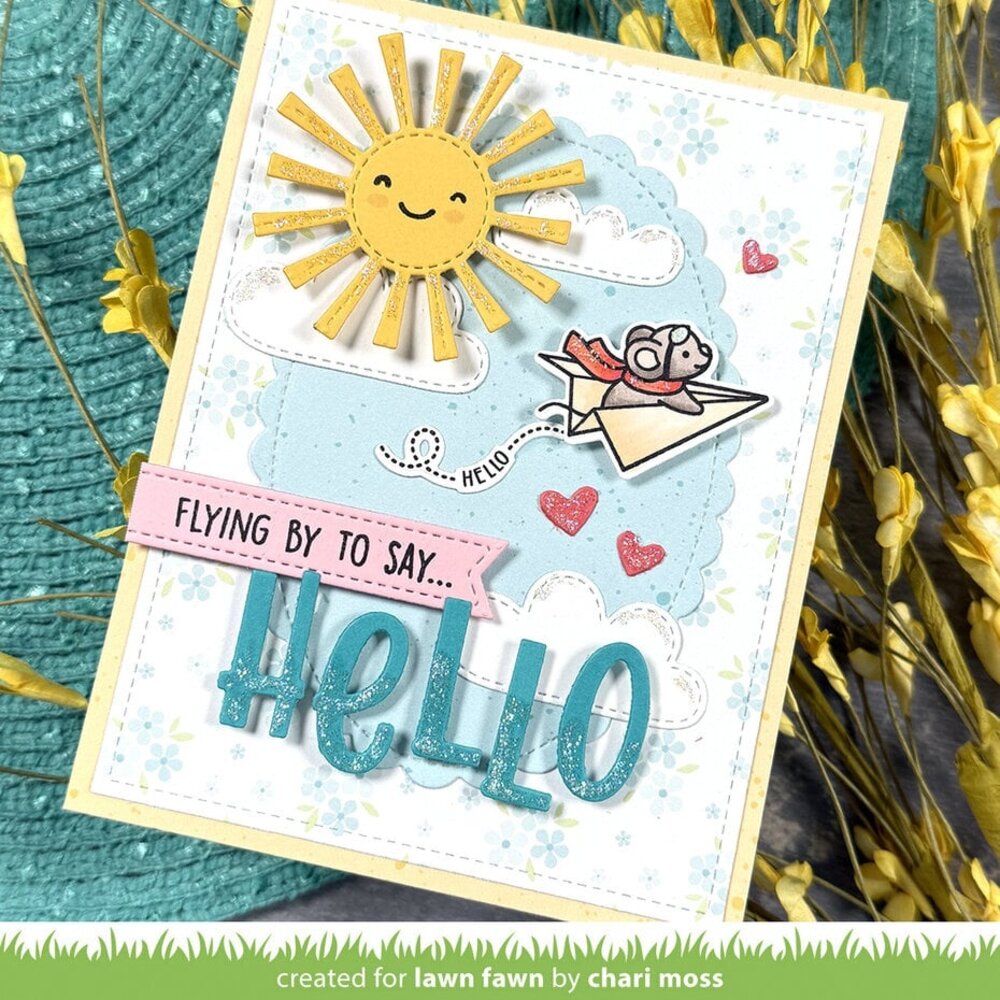 Lawn Fawn Have A Mice Flight Clear Stamps (LF4040)